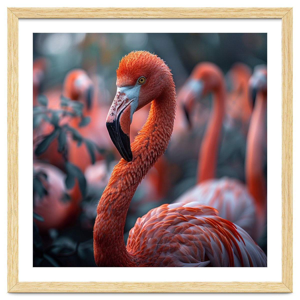 Beautiful Close Up Of A Pink Flamingo Bird