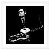 Zoot Sims American Jazz Saxophonist in Grayscale thumbnail