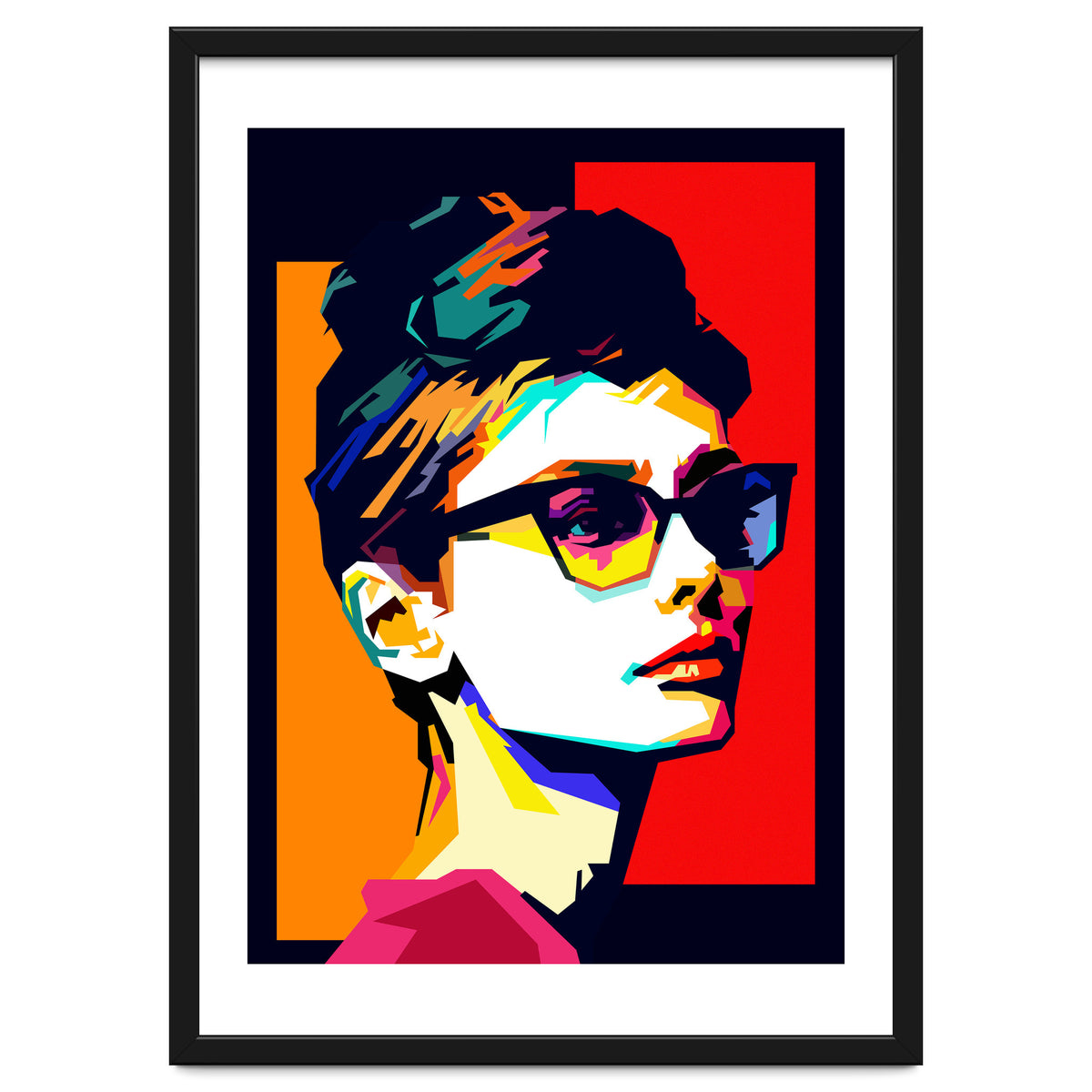 Audrey Hepburn Hollywood Star Pop Art WPAP