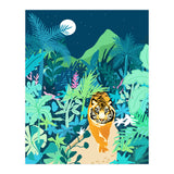 Tiger Walk, Bohemian Jungle Maximalist Nature, Botanical Forest Plants Moon Wild Animals (Print Only) thumbnail
