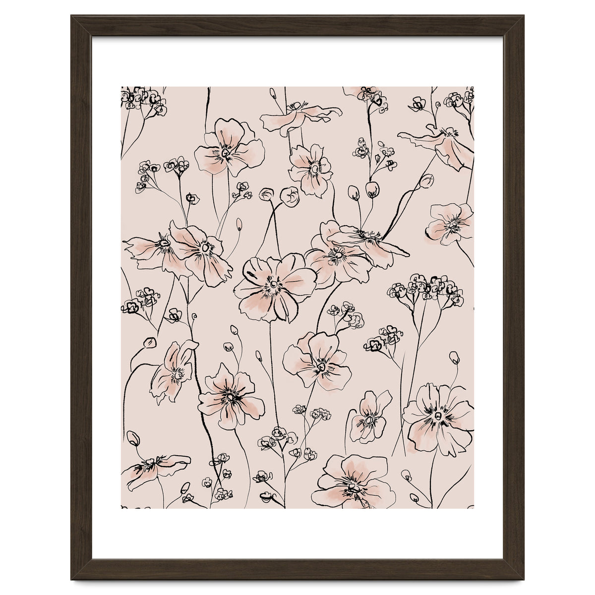 Wild Roses Floral Pattern