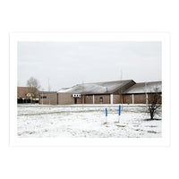Snow covered  supermarket (Print Only)