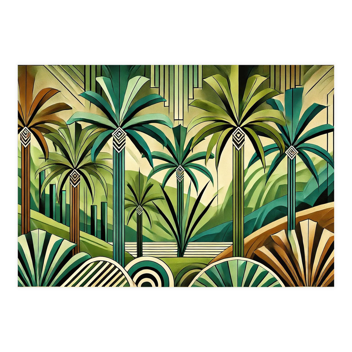 Tropical Art Deco Oasis (Print Only)