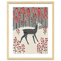 Fawn in a Winter Landscape