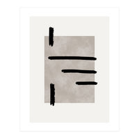 Minimalist artwork with textures and lines in earth brown (Print Only)
