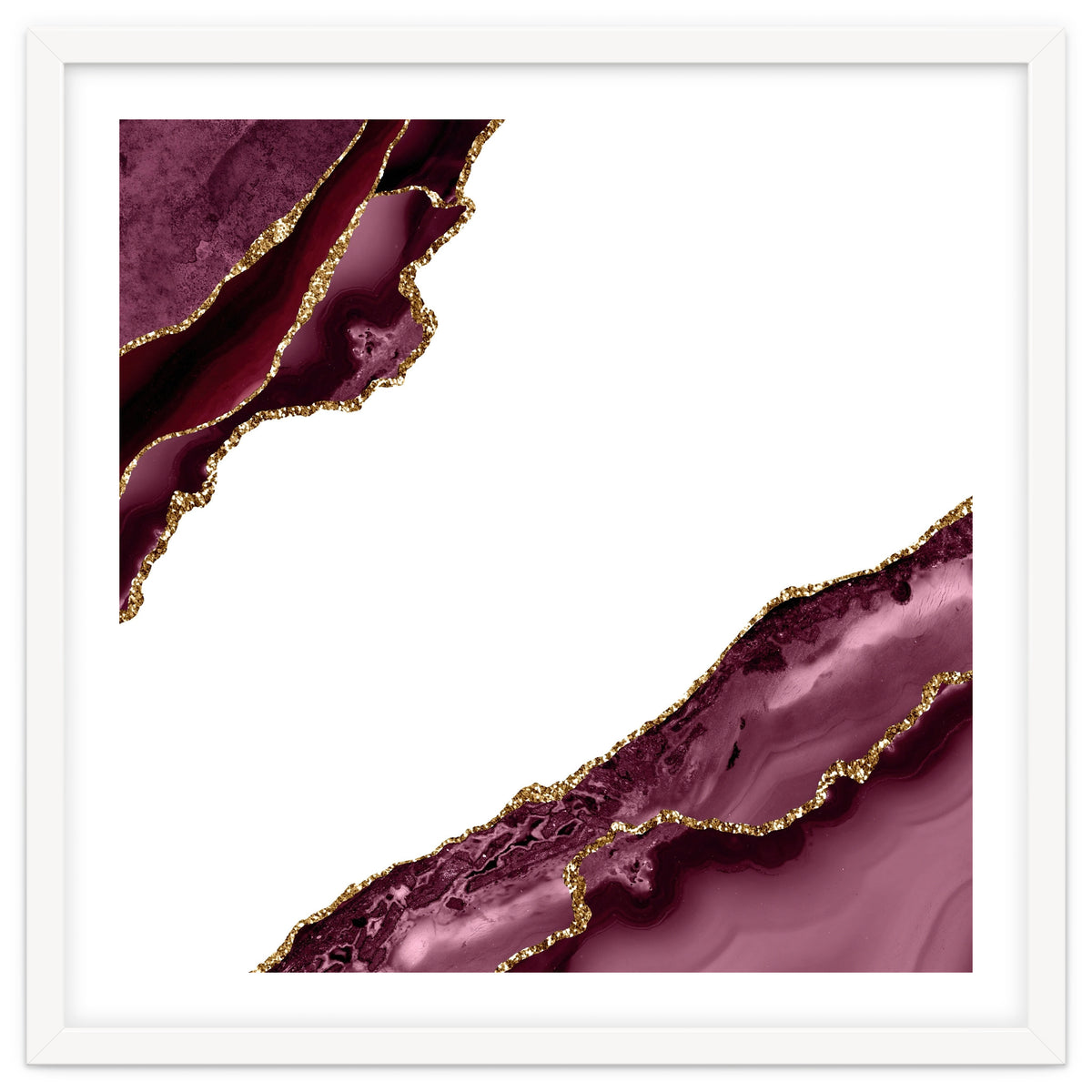 Burgundy & Gold Agate Texture 19
