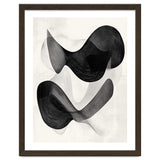 Abstract Black And White Flowing Organic Shapes With Texture thumbnail