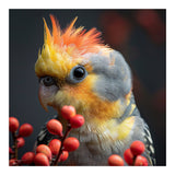 Close Up Of A Cockatiel Parrot With Orange Crest (Print Only) thumbnail