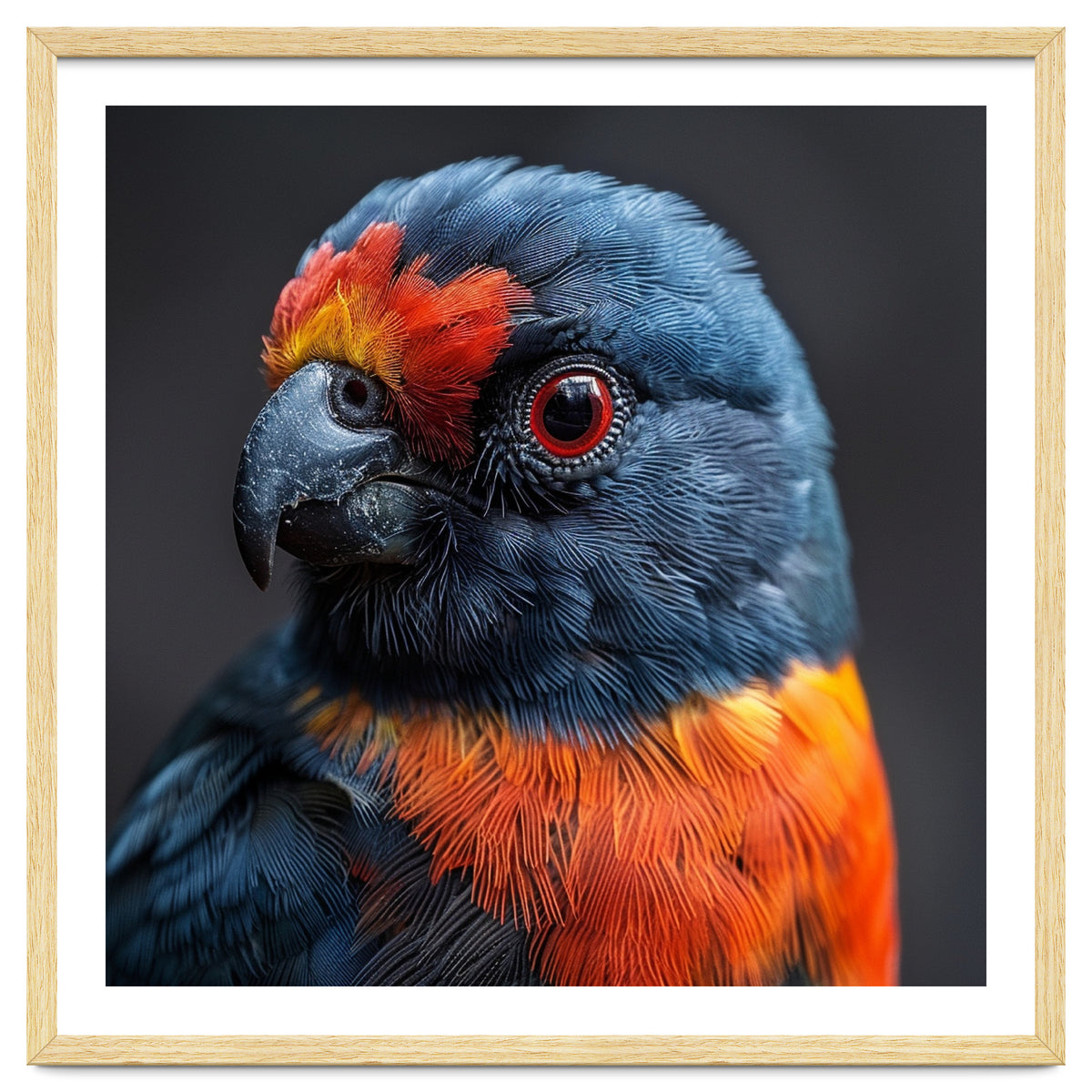 Close Up Portrait Of A Colorful Parrot
