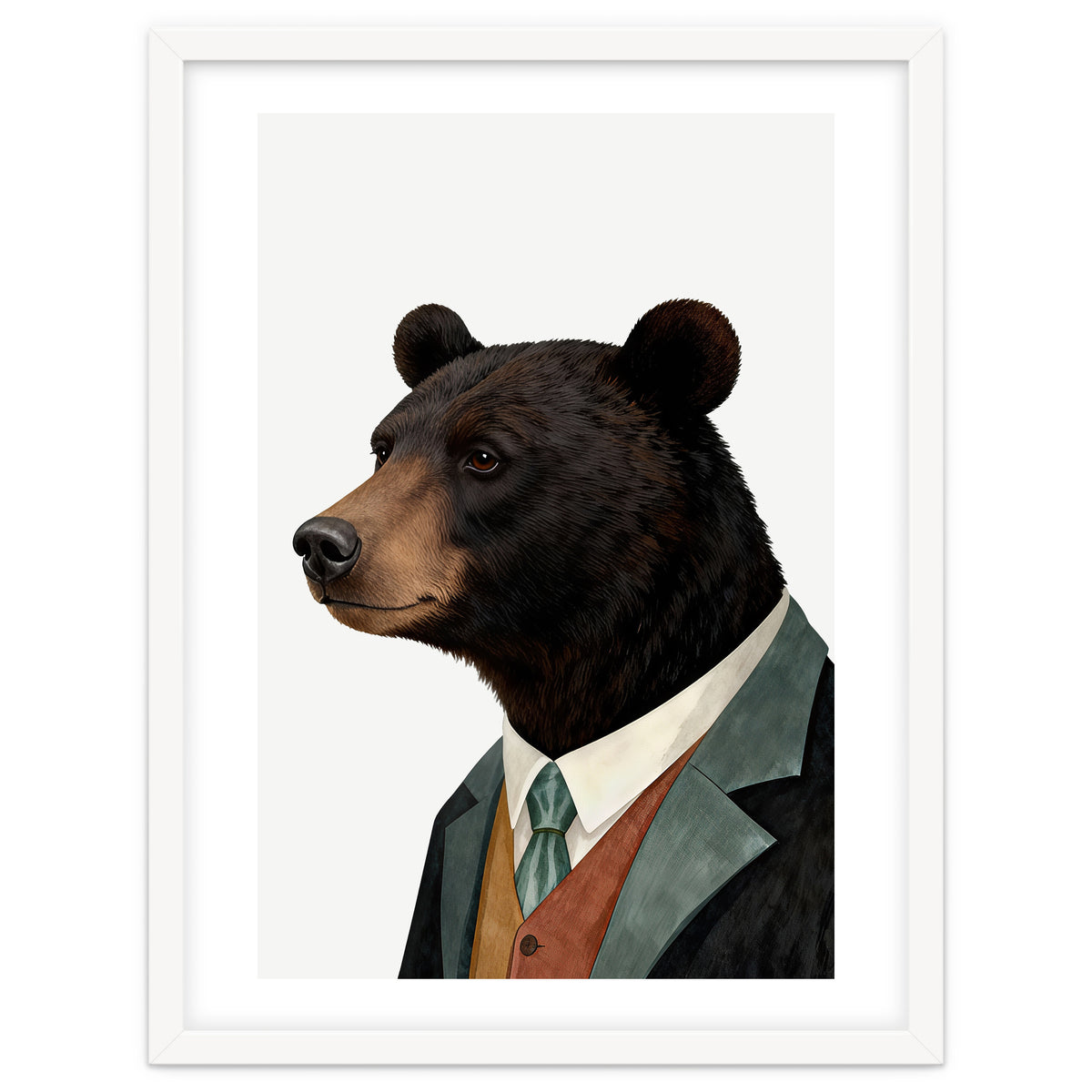 Black Bear In Suit