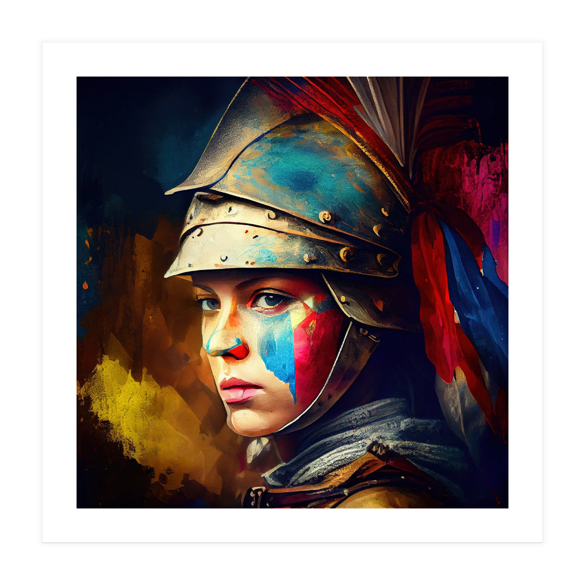 Powerful Medieval Warrior Woman #2 (Print Only)