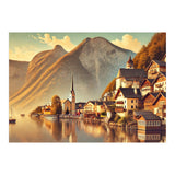 Vintage Hallstatt Poster, Austria (Print Only) thumbnail