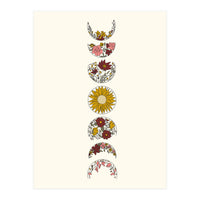 Floral Phases Of The Moon (Print Only)
