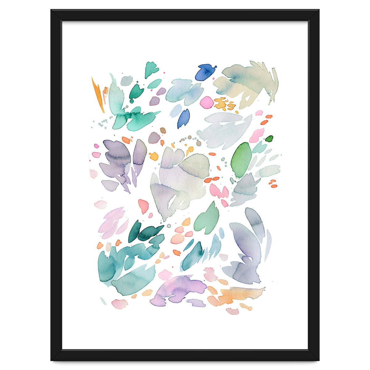 Abstract Watercolor Summer Flowers II