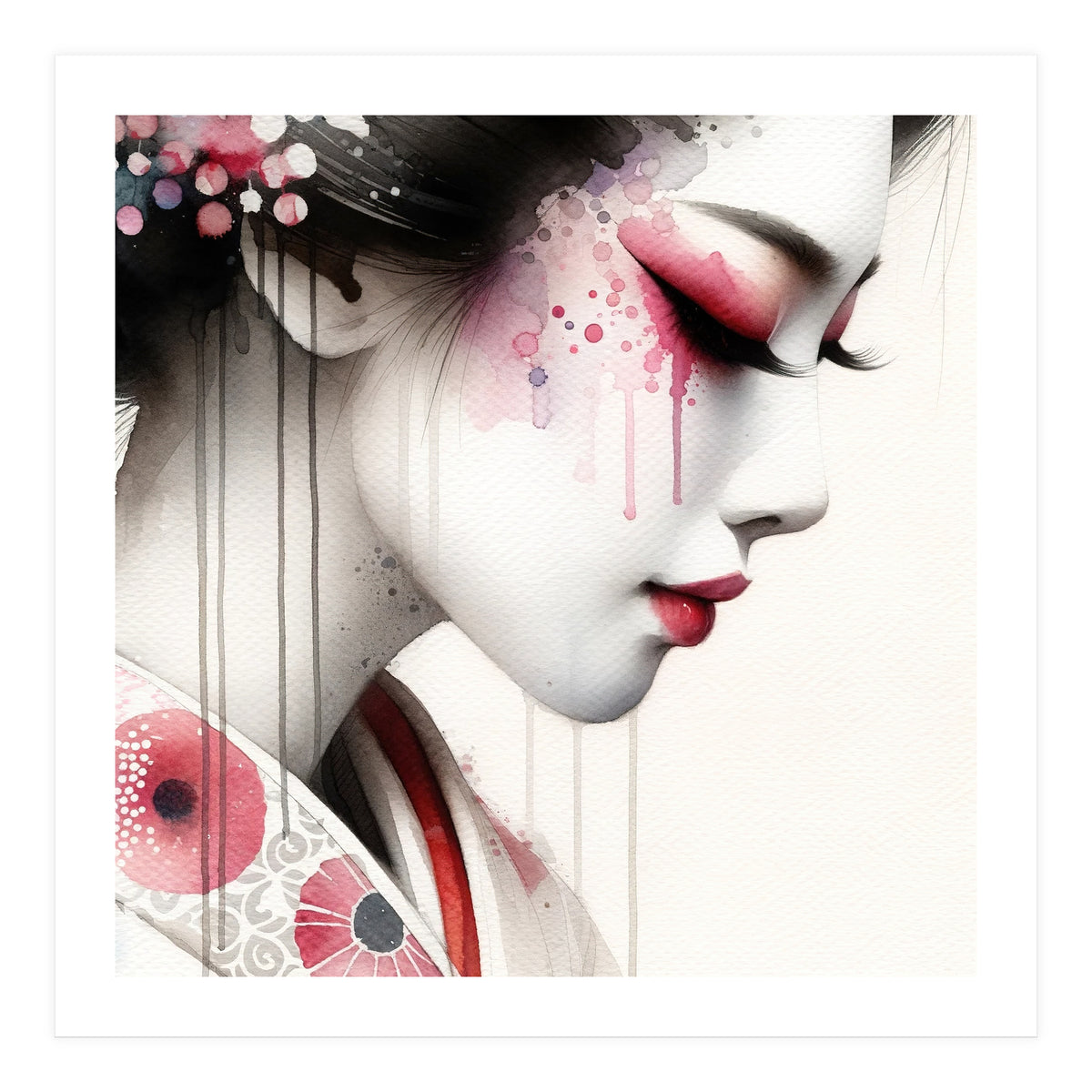 Petal Drift Modern Geisha (Print Only)