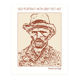 Self Portrait With Grey Felt Hat – Vincent Van Gogh (Print Only) thumbnail