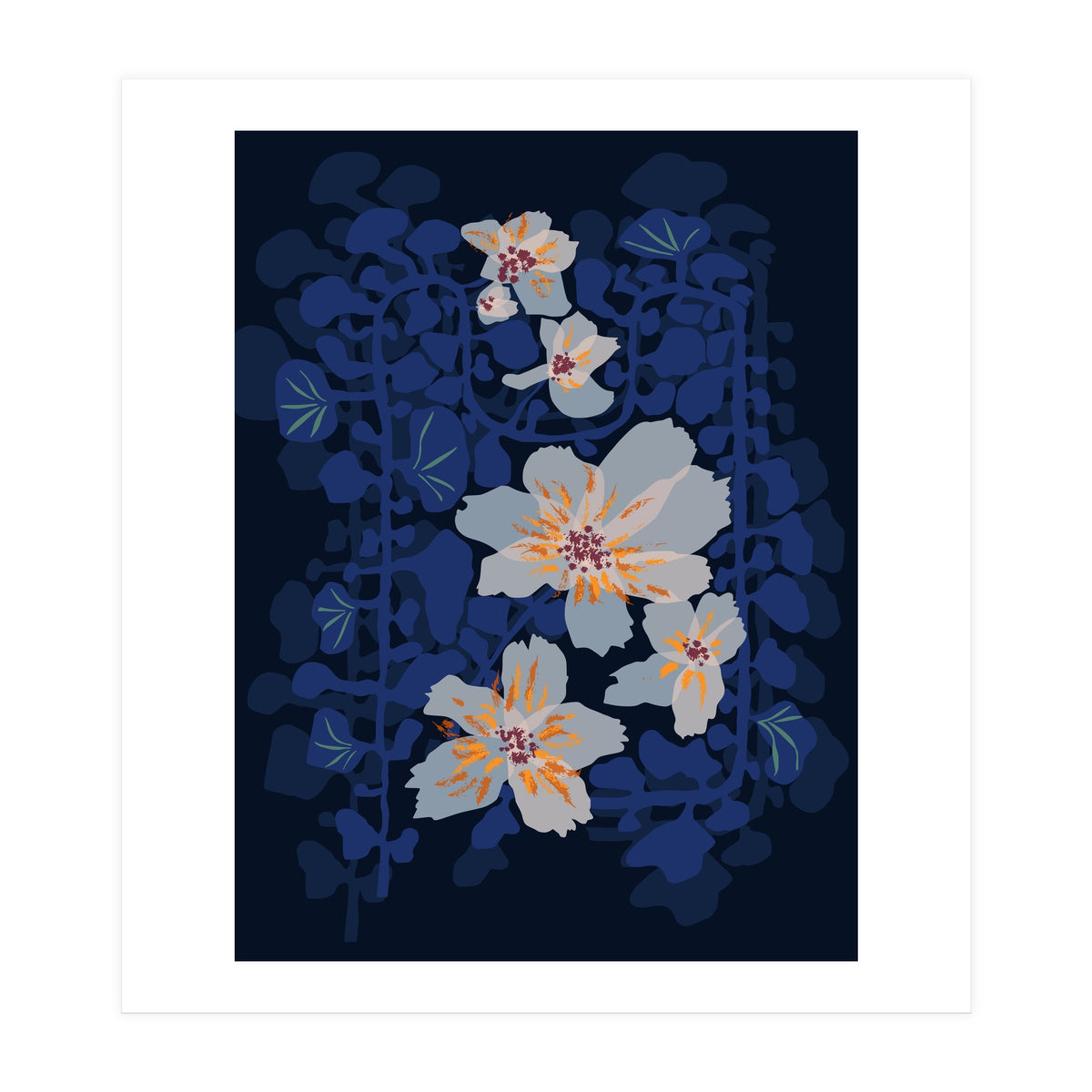 Orchid shadow blue notes (Print Only)