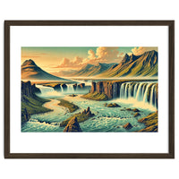 Vintage Iceland, Landscape Poster