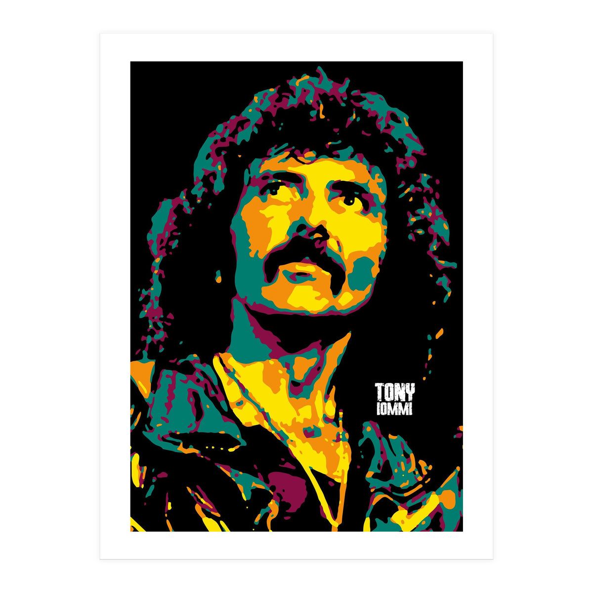 Tony Iommi Portrait Pop Art (Print Only)