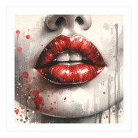 Watercolor Woman Lips #2 (Print Only)