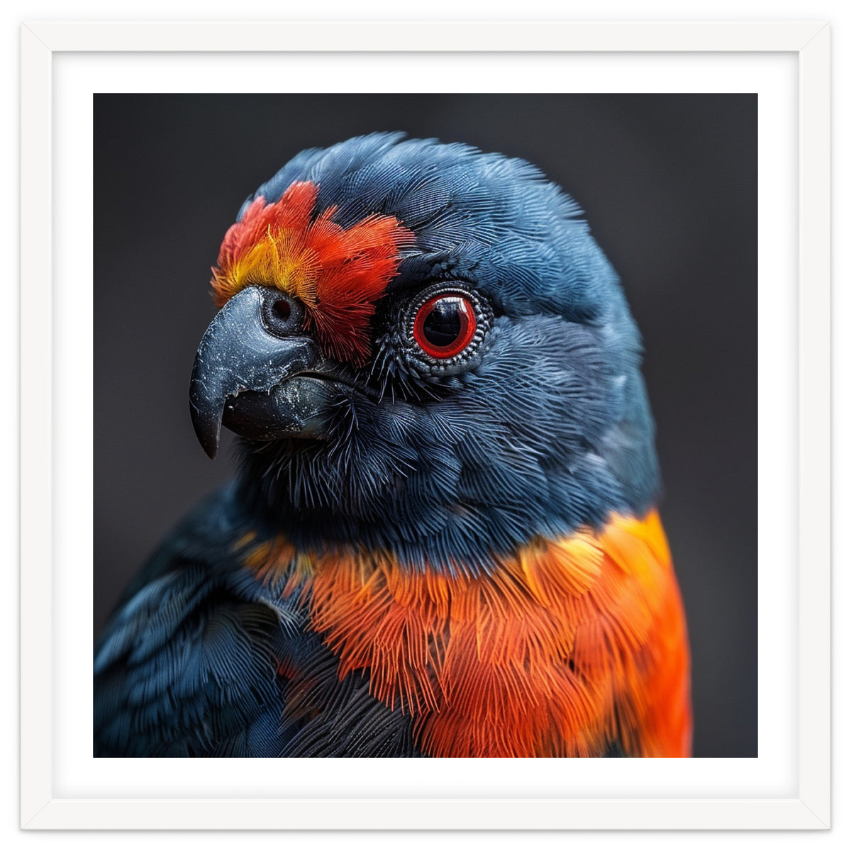 Close Up Portrait Of A Colorful Parrot