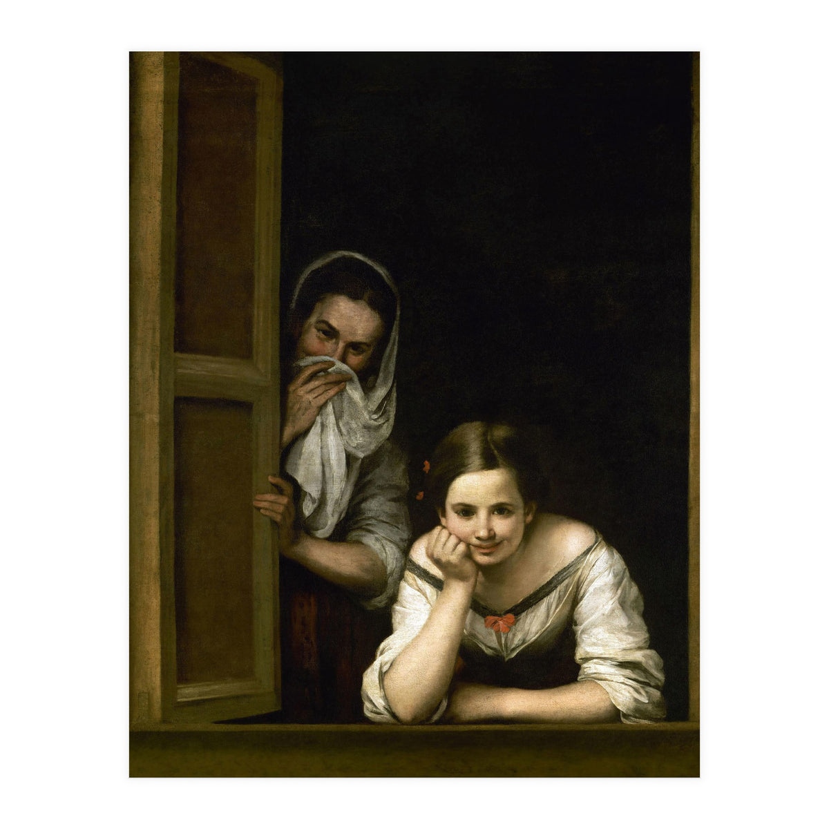 Bartolome Esteban Murillo:Two Women at a Window, c.1655/1660. National Gallery of Art Washington DC. (Print Only)