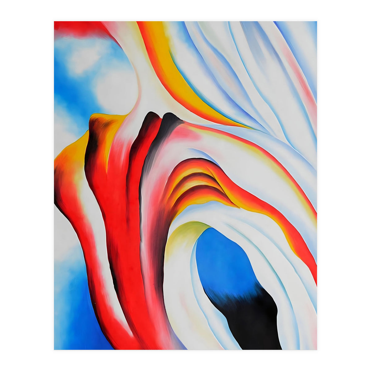 Georgia O’Keeffe – Music, Pink and Blue (1918) | Abstract Modernist Harmony of Color and Emotion (Print Only)
