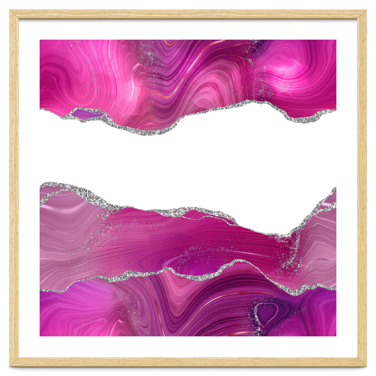 Magenta & Silver Agate Texture 08