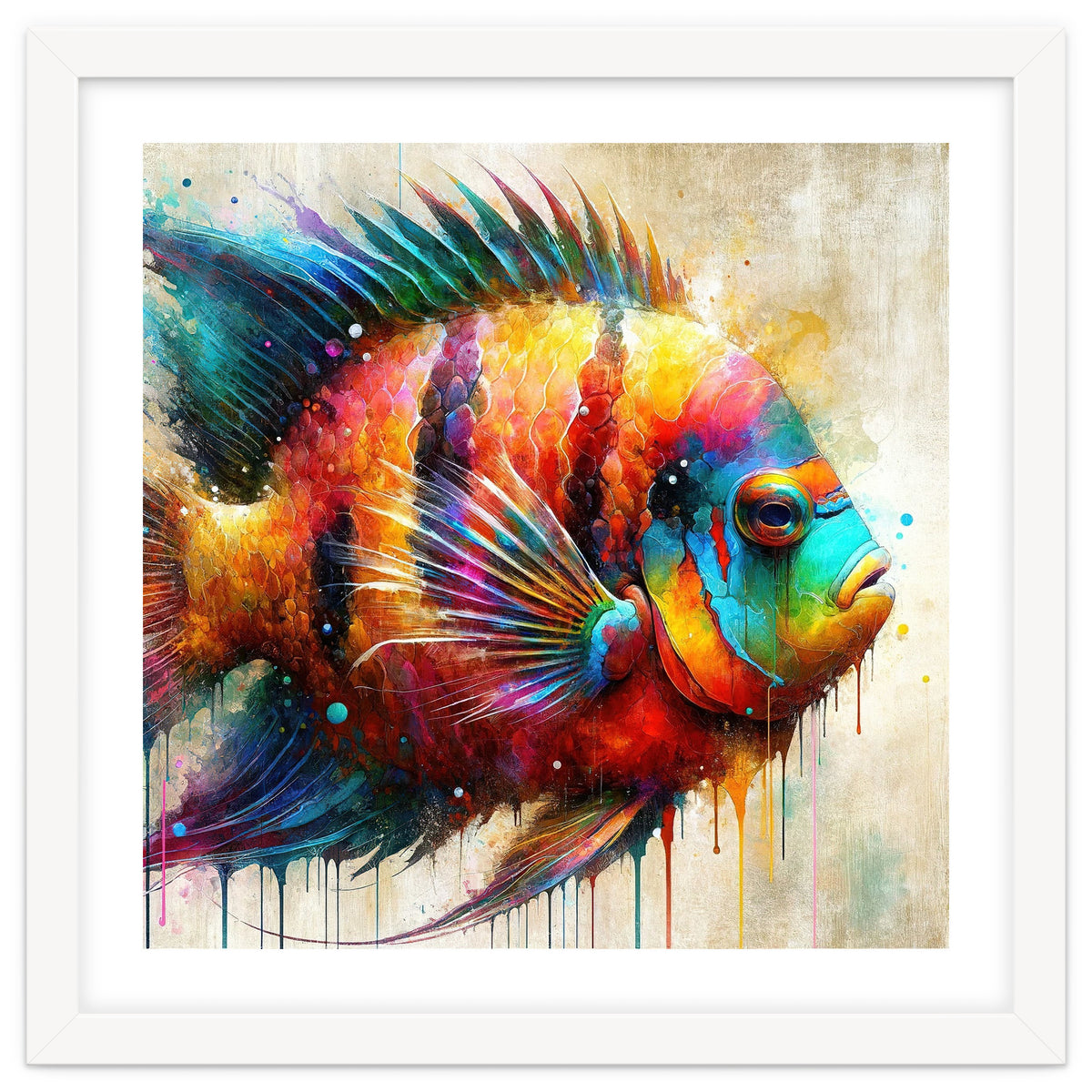 Colorful Tropical Fish Portrait
