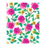 Floral Forever, Colorful Summer Garden Botanical Illustration, Pink Boho Vibrant Painting (Print Only) thumbnail