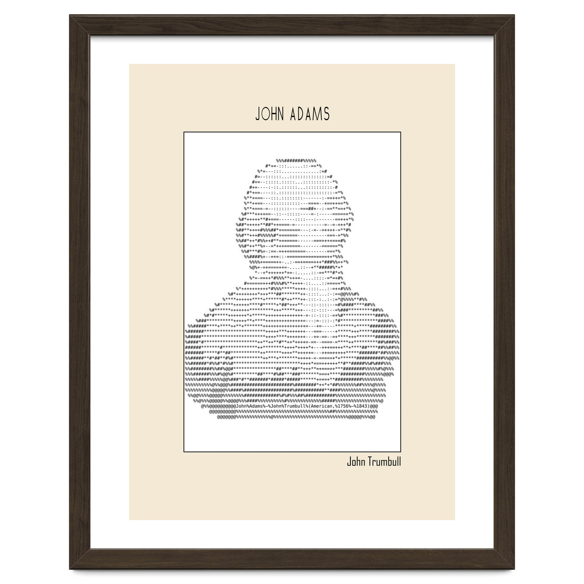John Adams – John Trumbull (ascii Art)
