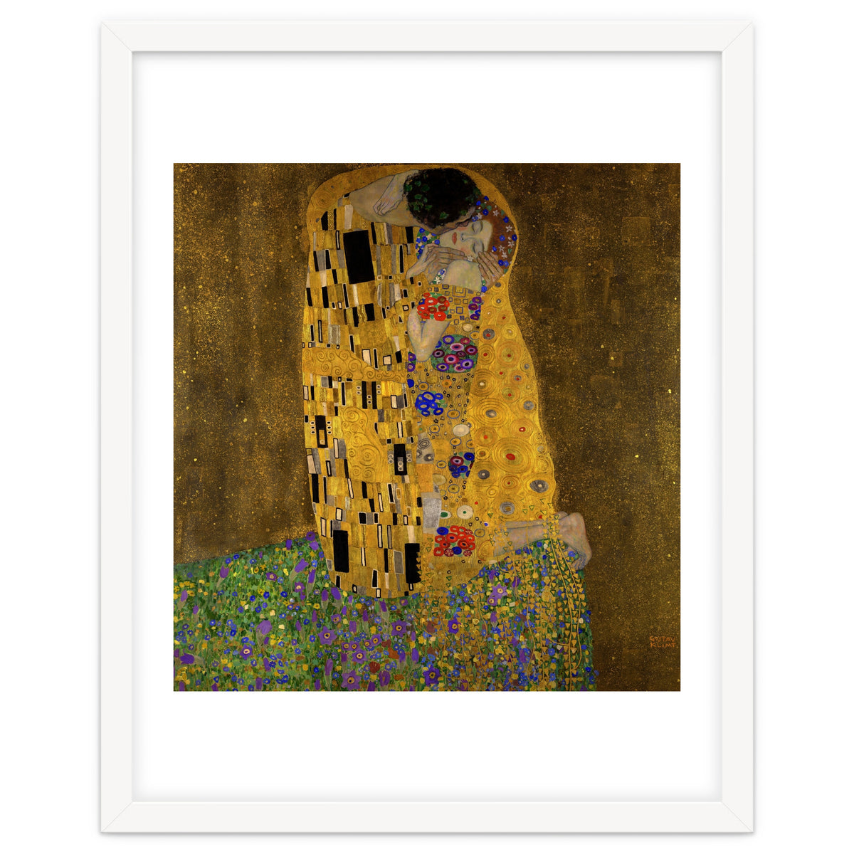 Gustav Klimt The Kiss Gold Romantic Art