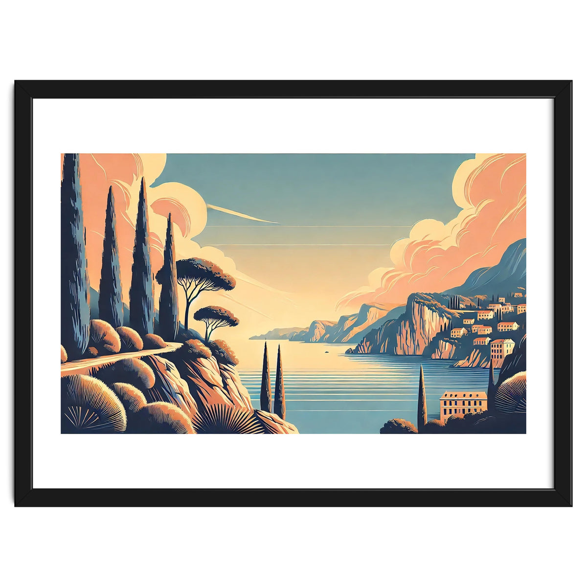 Vintage French Riviera Poster, France