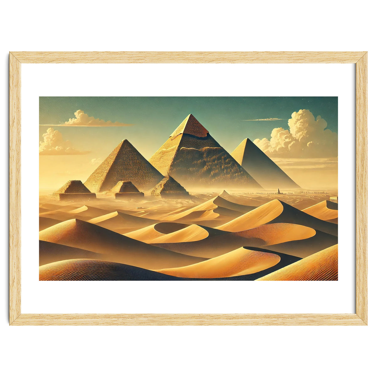 Vintage Egypt, Pyramids Of Giza Poster