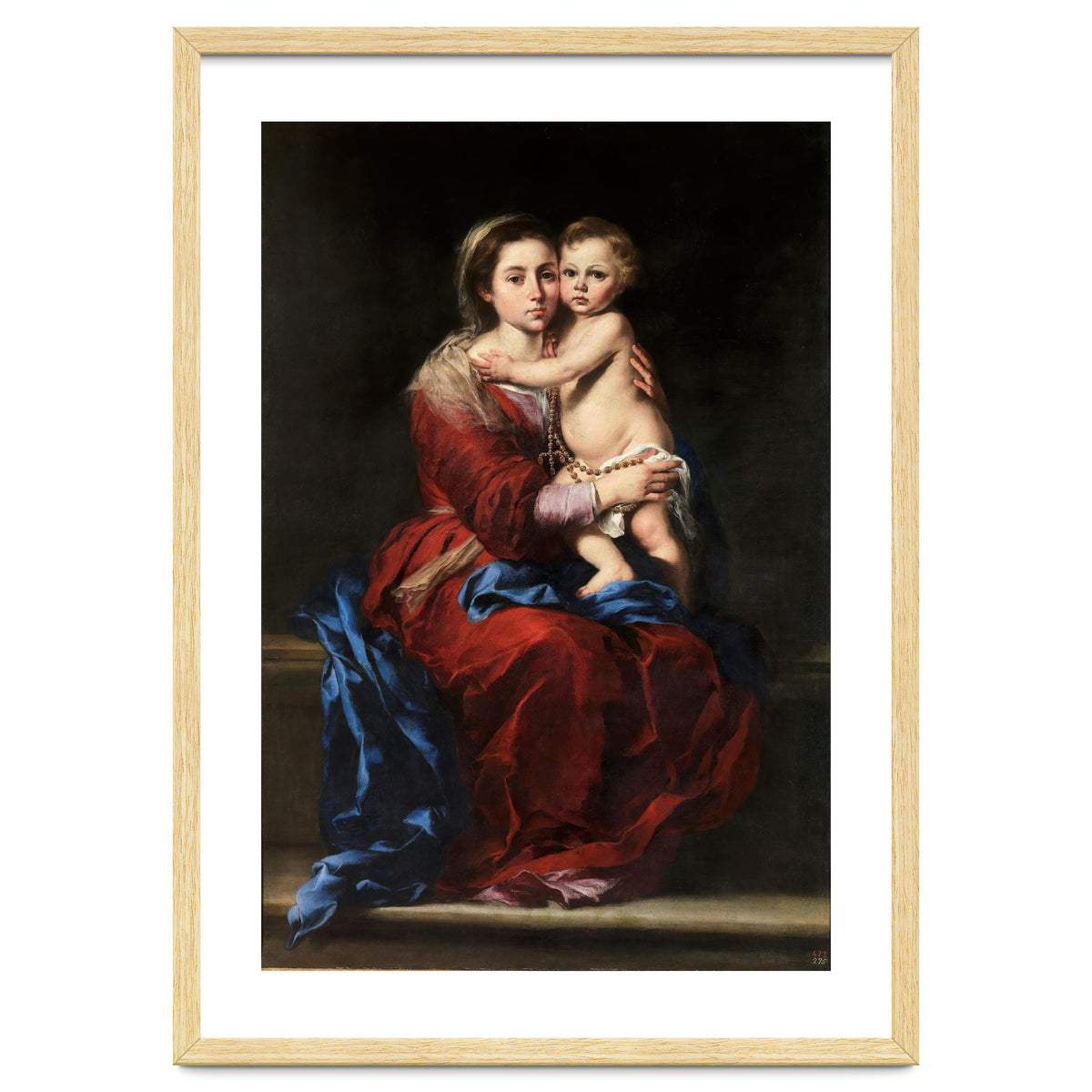 Bartolomé Esteban Murillo / 'Our Lady of the Rosary', 1650-1655, Spanish School, Oil on canvas.