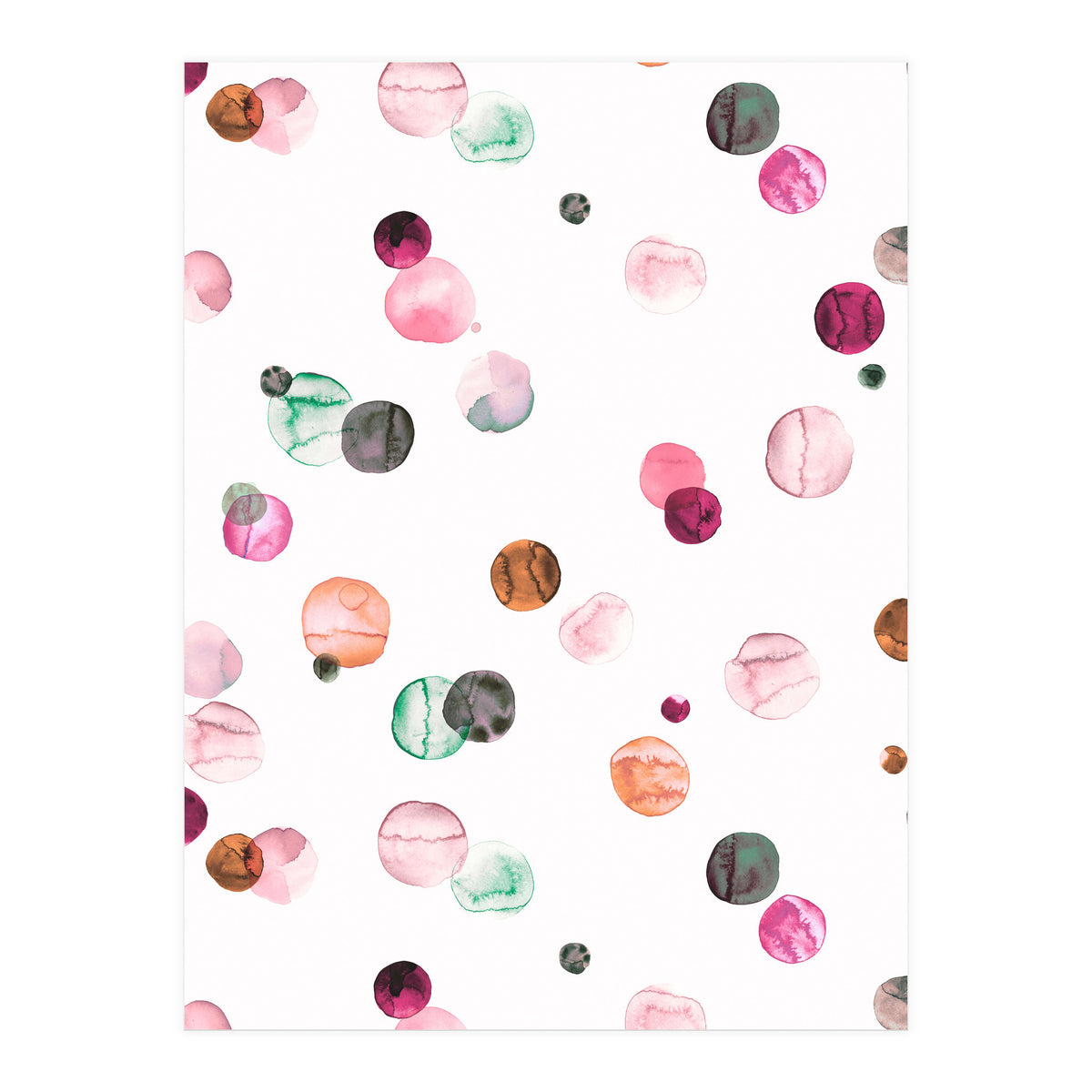 Polka Dots Watercolor Minimal Pink (Print Only)