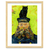 Black Cat on the Postman’s Hat, Van Gogh Inspired Painting thumbnail