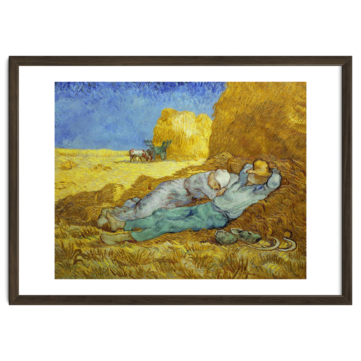 Vincent Van Gogh / 'The Siesta (after Millet)', 1889-1890, Oil on canvas, 73 x 91 cm.