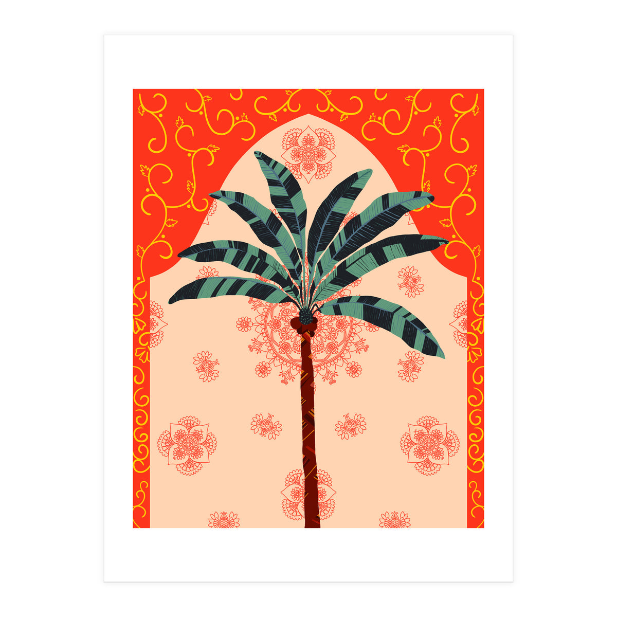 Auspicious, Good Luck Positivity Optimism, Good Vibes Mindset Growth Festival, Palm India Celebration (Print Only)