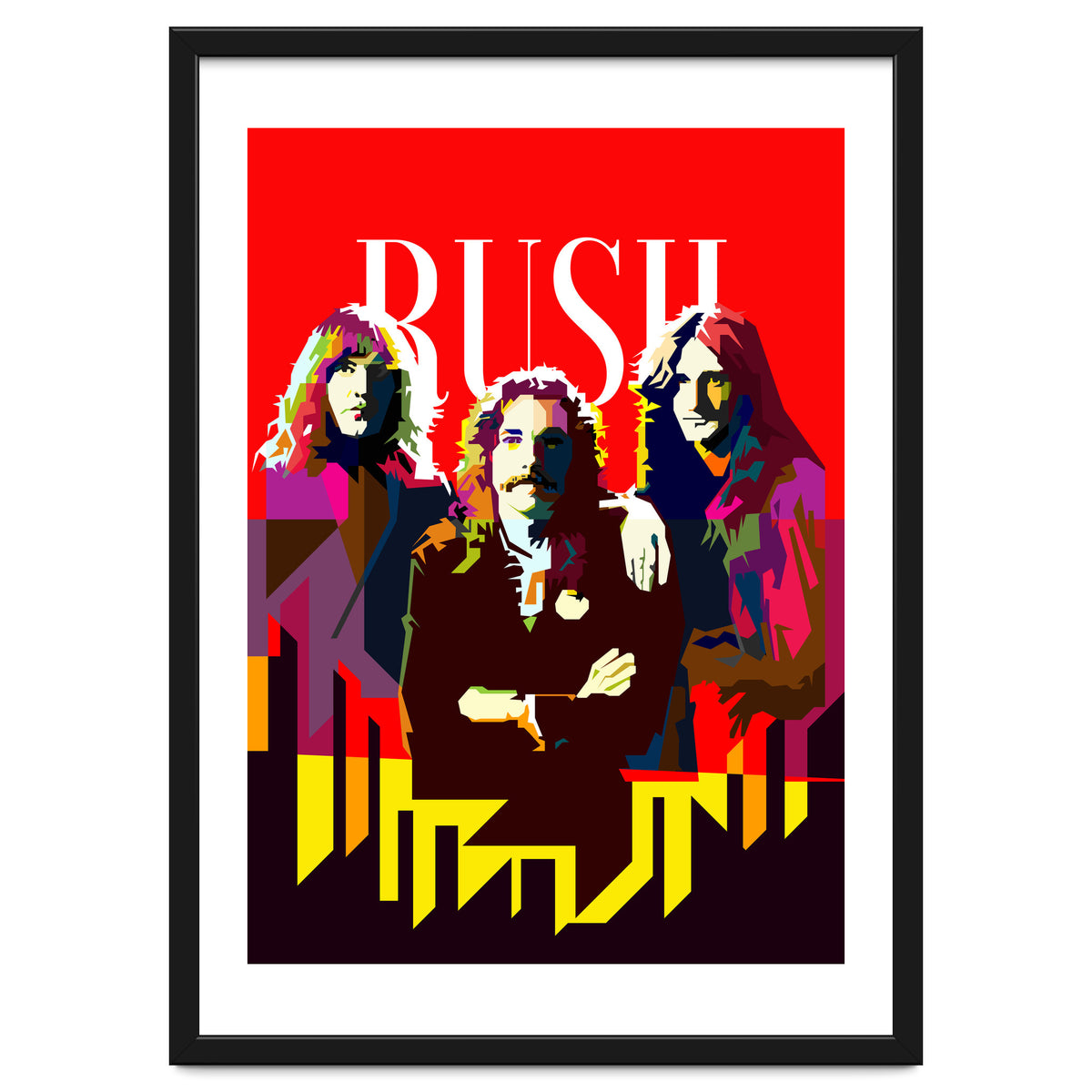 Rush Progressive Rock Pop Art WPAP
