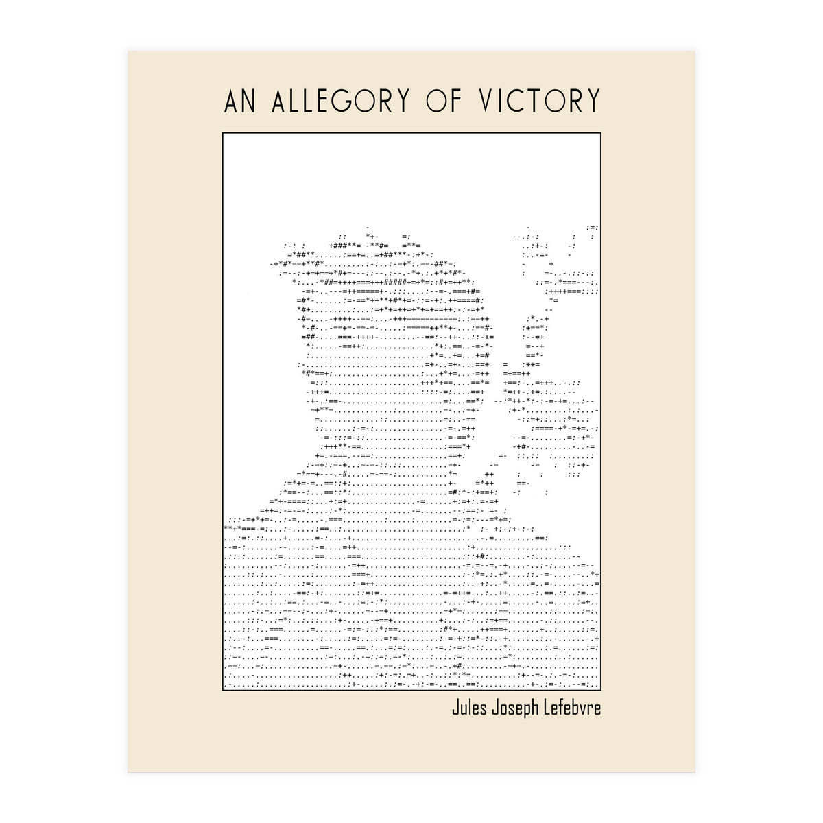 An Allegory Of Victory – Jules Joseph Lefebvre Ascii Art (Print Only)