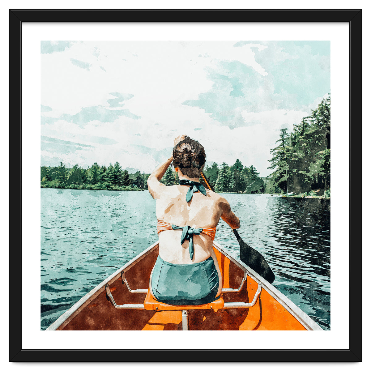 Row Your Own Boat | Woman Empowerment Confidence Painting | Positive Growth Mindset Boho Adventure