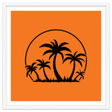 Palm Trees And Sunset in Black thumbnail