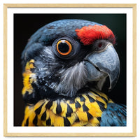 Close-up Portrait of a Vibrant Parrot
