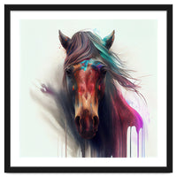 Wild Horse Face Portrait