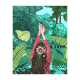 Comic Book Jungle | Tropical Banana Leaves Travel | Line Art Forest Botanical Illustration (Print Only) thumbnail