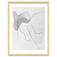Abstract Black And White Flowing Lines And Shapes