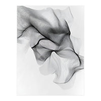 Abstract Black And White Flowing Lines Forming Organic Shapes And Forms (Print Only)