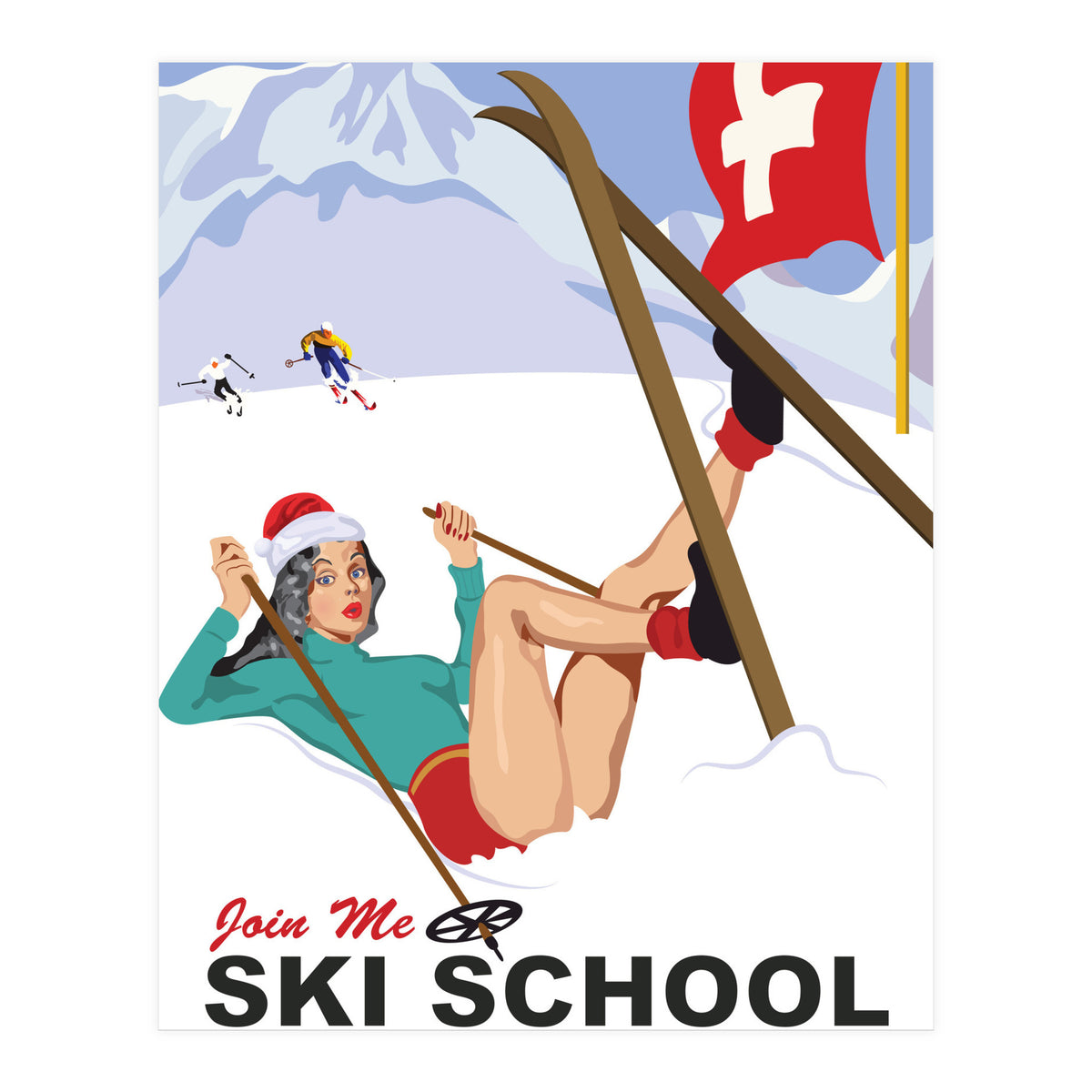 Join Ski School in Switzerland (Print Only)