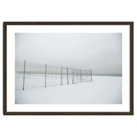 Fence in the Winter seascape